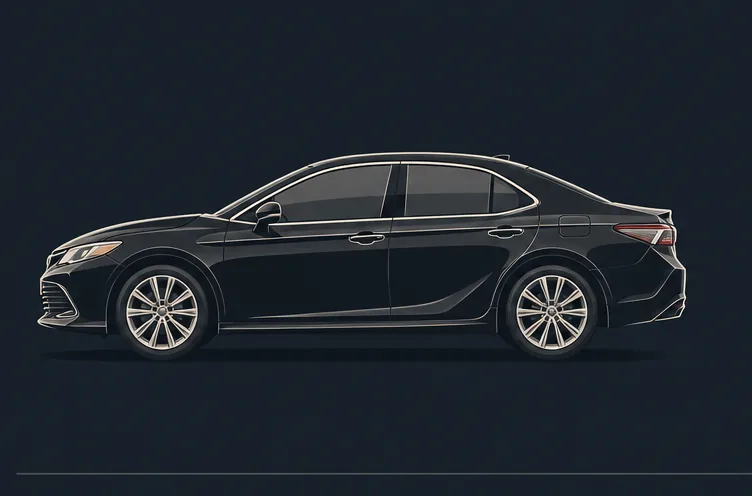 Illustration of a economy sedan & family vehicles