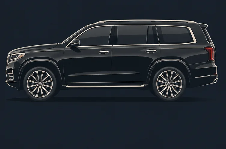 Illustration of a luxury black suv